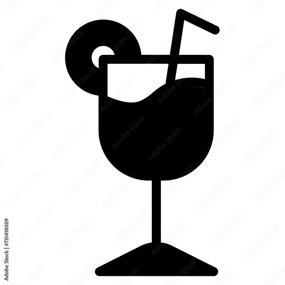 Cocktails glyph icon Cocktails glyph icon