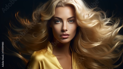 Wallpaper Mural pretty woman with wavy blonde hair Torontodigital.ca