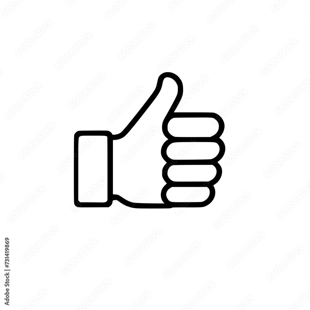 Thumbs Up SVG Black And White Illustration Art Generative AI. Thumbs Up SVG Black And White Illustration Art Generative AI.