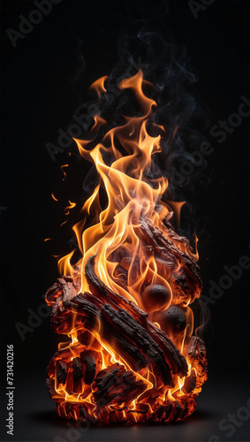 Photo illustration of smoldering embers 12 © Shinso_Hajime