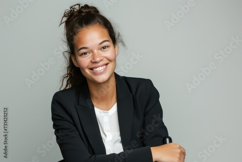 business woman smiling