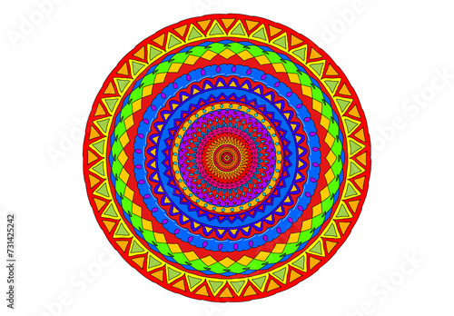 Simple mandala Circle colour art png