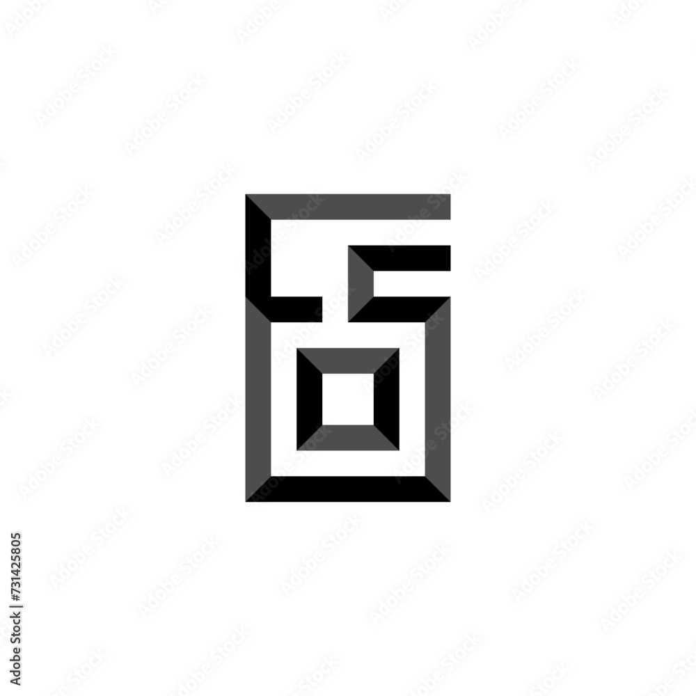 initial letter FOS simple logo vector initial letter FOS simple logo vector