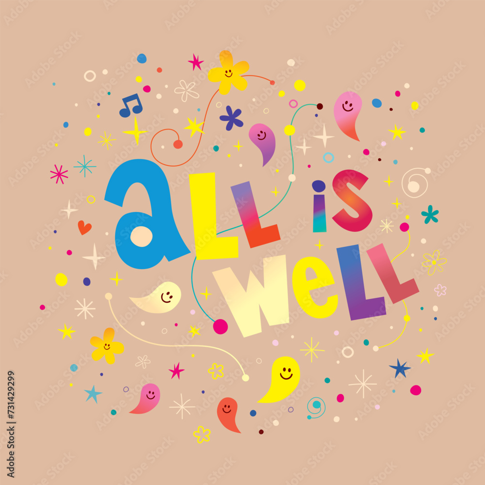 all is well - greeting card all is well - greeting card