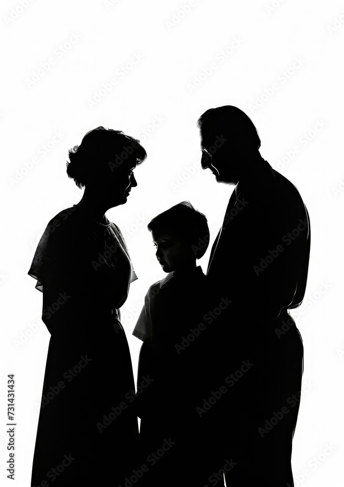 Family Silhouette Portrait
