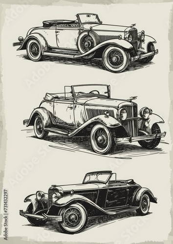 Vintage Car Collection Sketchnote
