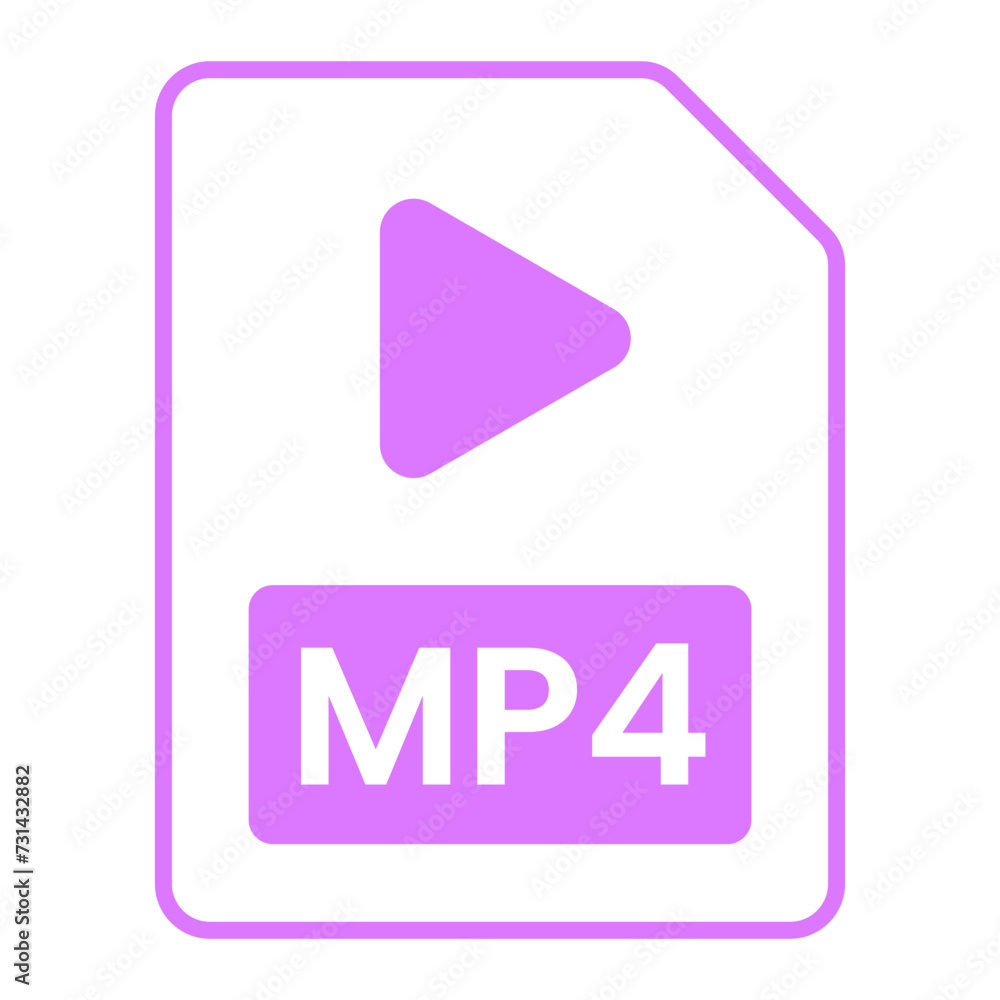 MP4 File Format Icon MP4 File Format Icon