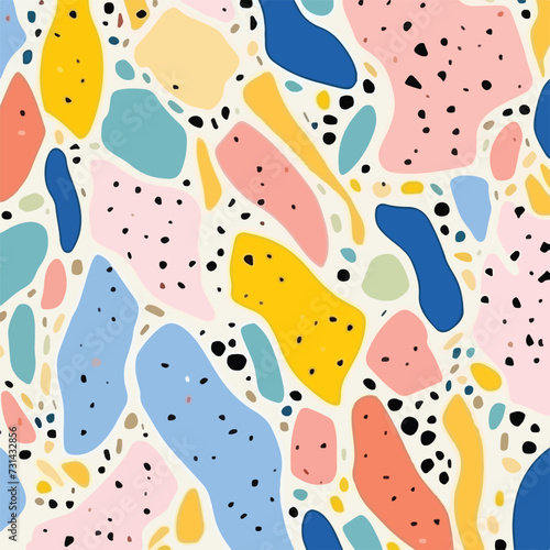 Terrazzo seamless pattern. Abstract background.