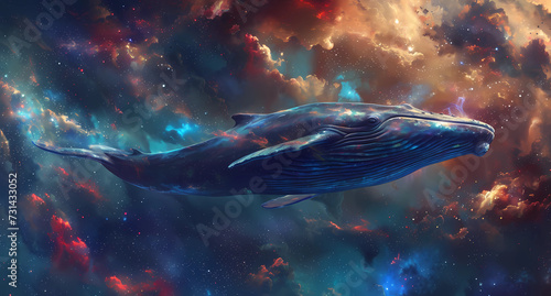 whale painting in the sky © Asep