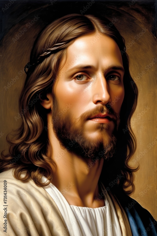 Jesus Illustration: Beautiful Portrait of Jesus Christ Jesus Illustration: Beautiful Portrait of Jesus Christ