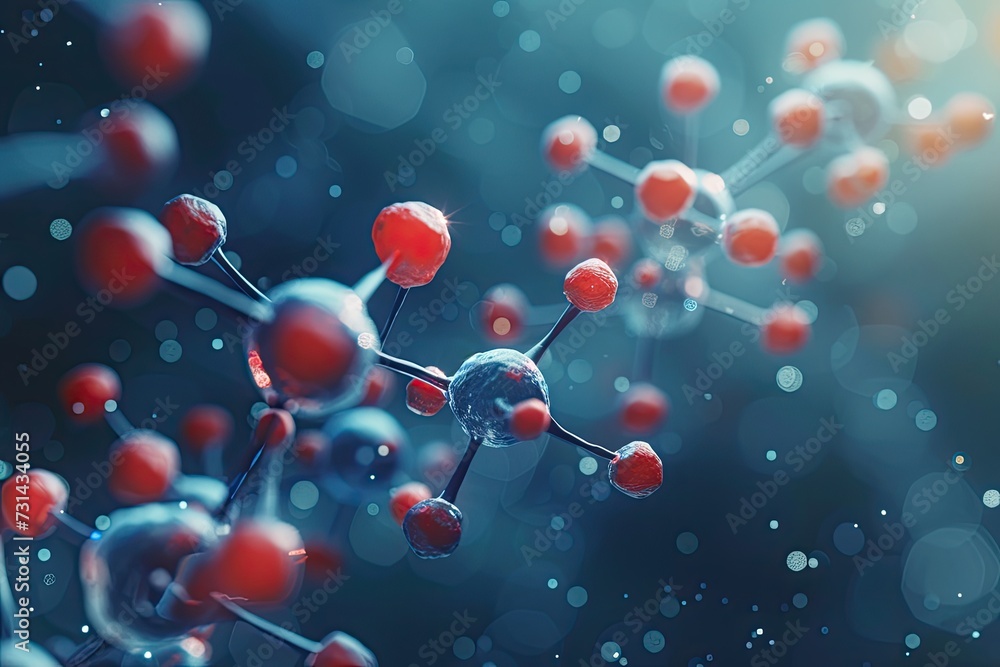 illustration of molecule model 