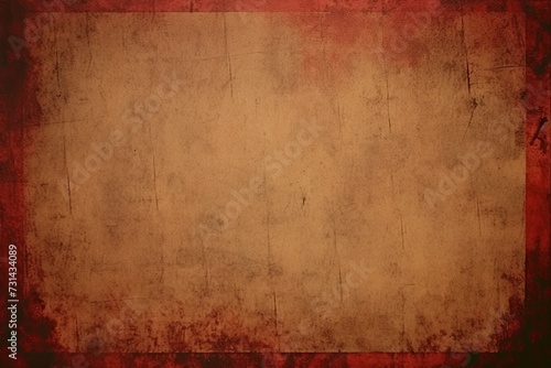 Gothic Grunge Background with Space for Text. Dark Paper Texture in Red, Ochre, and Brown Vintage Faded Colors