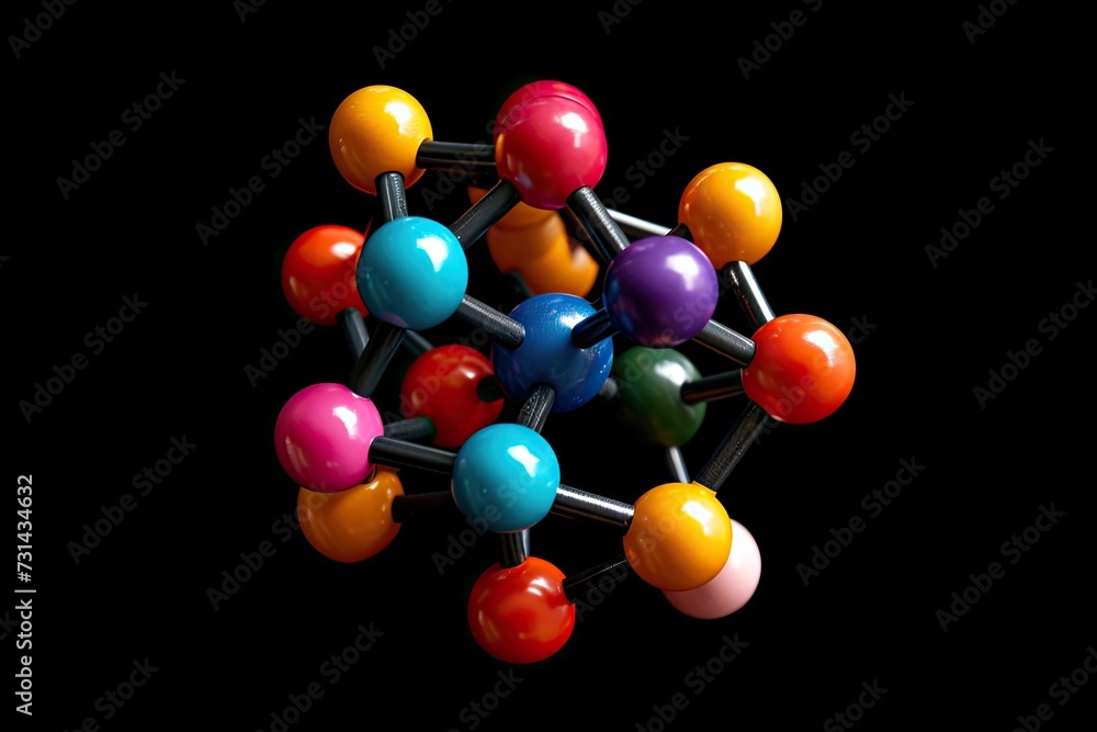Obraz premium illustration of molecule model 