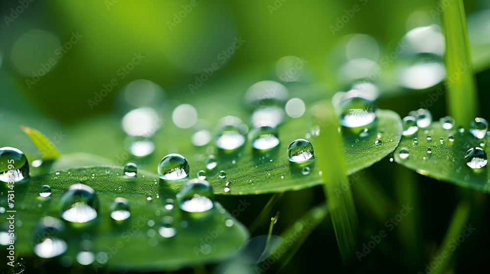 water drops on a leaf
