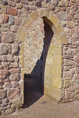 Stone arch entrance, Aqaba, Jordan.