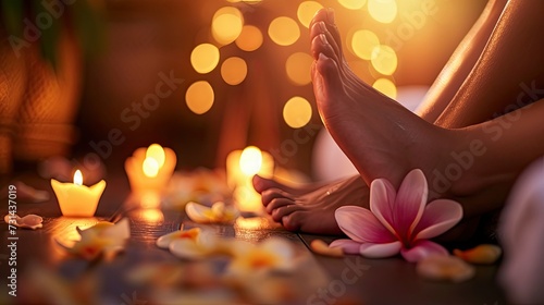 Experience the Ultimate Relaxation with a Close-Up of a Professional Foot Massage photo