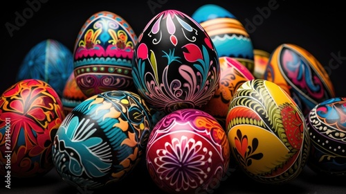 Vibrant and Joyful Easter Egg Collection: A Colorful Array of Festive Delights