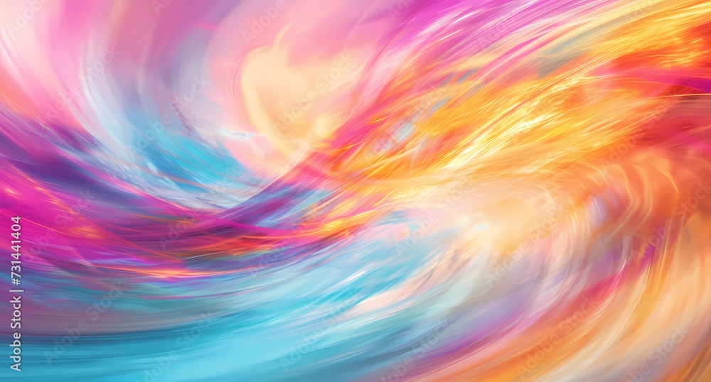 colorful abstract swirl of colorful light art design