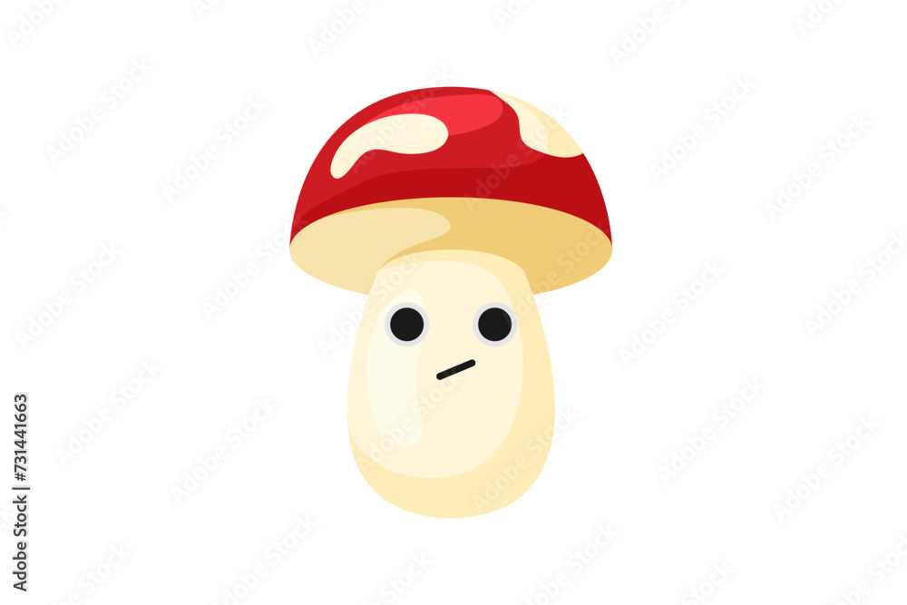 Cute Mushroom Funny Sticker Design Cute Mushroom Funny Sticker Design