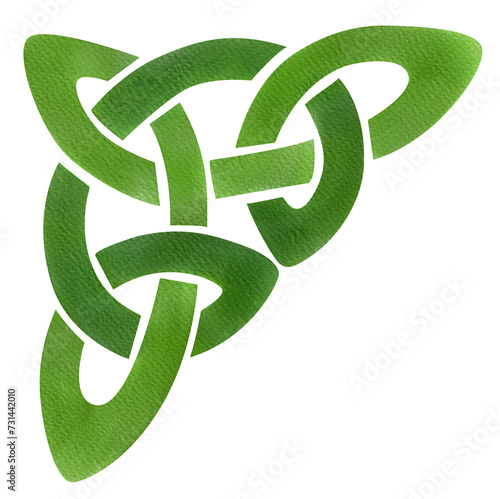 Tableau sur toile Celtic corner frame. Irish endless knot.