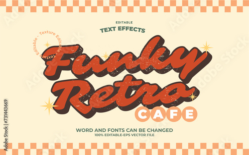Vintage retro text effects. vintage retro editable text effect alphabet font typography typeface.