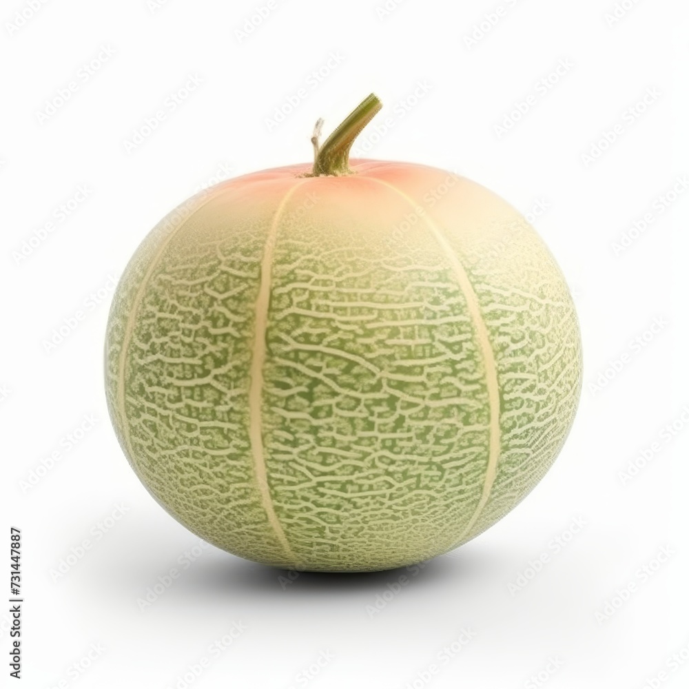 Green melons isolated on white background, Melon or cantaloupe isolated on white background Green melons isolated on white background, Melon or cantaloupe isolated on white background