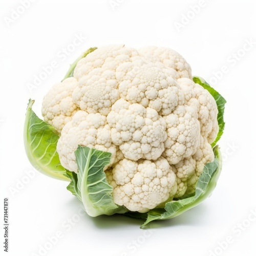 Whole Cauliflower on white Background