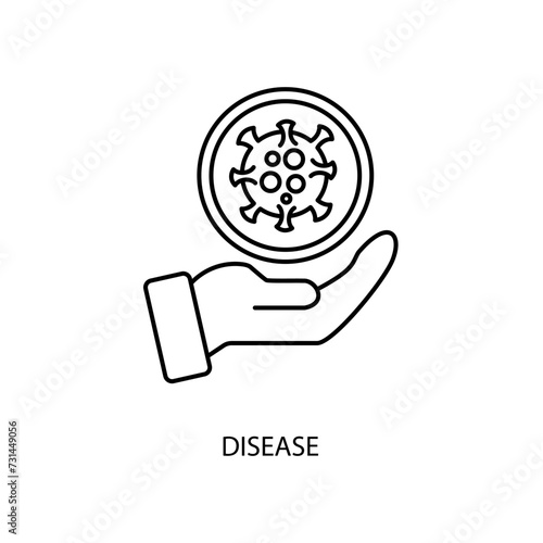 disease concept line icon. Simple element illustration. disease concept outline symbol design.