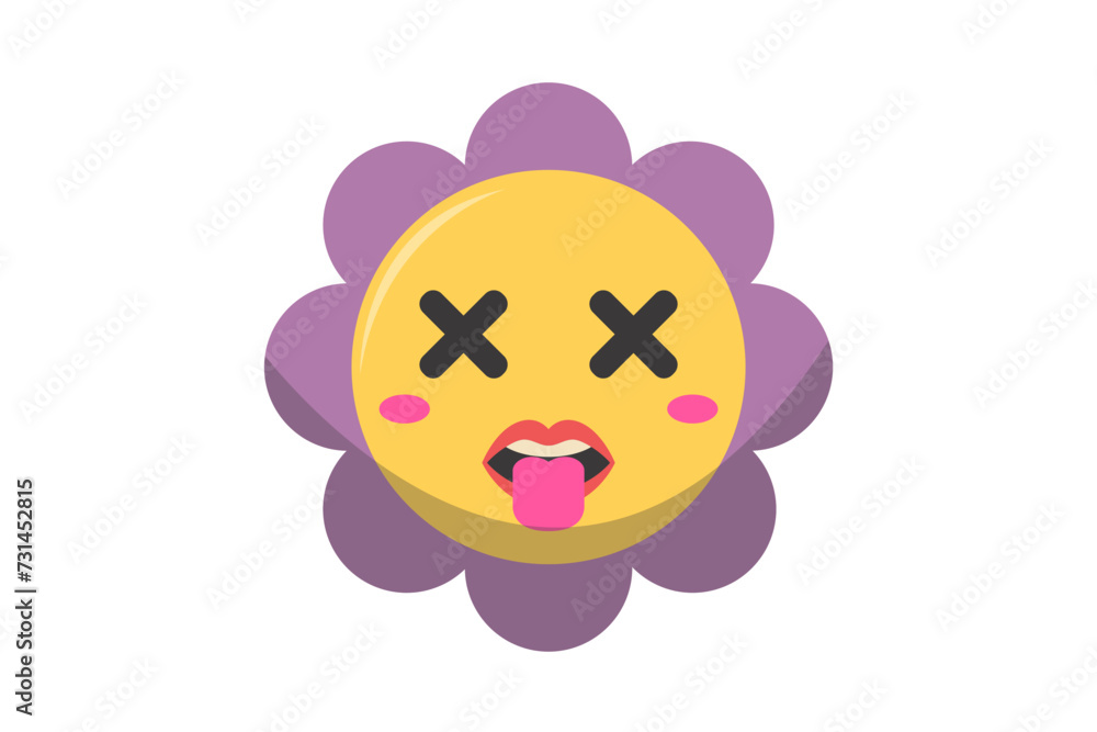 Cute Sun Flower Funny and Weird Sticker Cute Sun Flower Funny and Weird Sticker