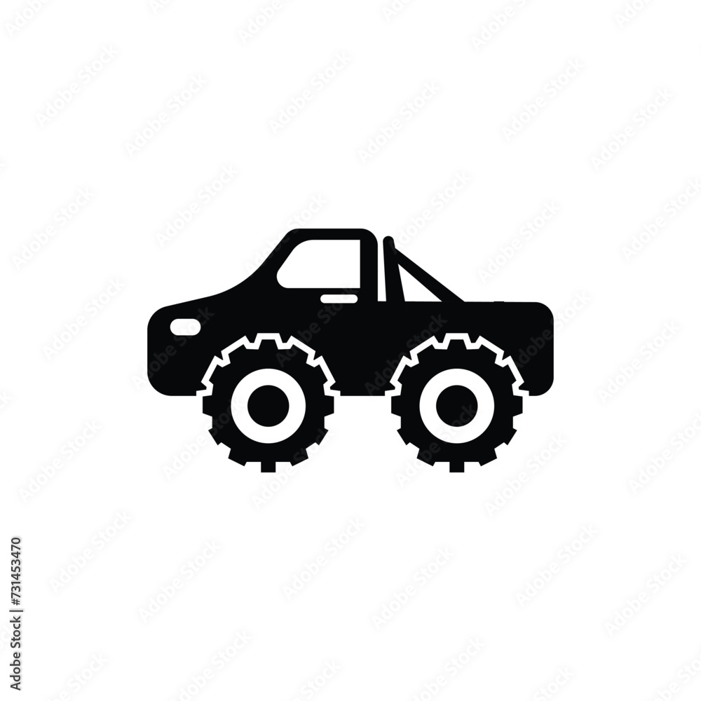 monster truck logo icon