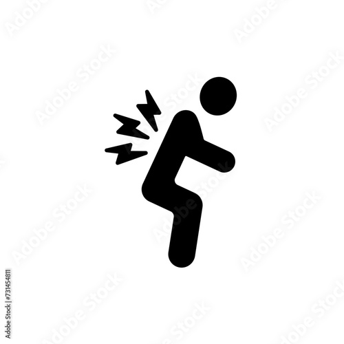 back pain concept line icon. Simple element illustration. back pain concept outline symbol design.