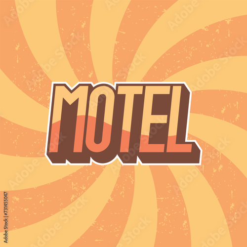 Motel retro lettering style