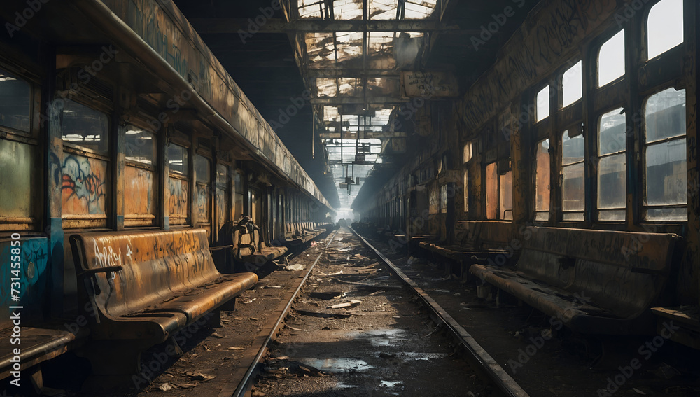 abandoned train station