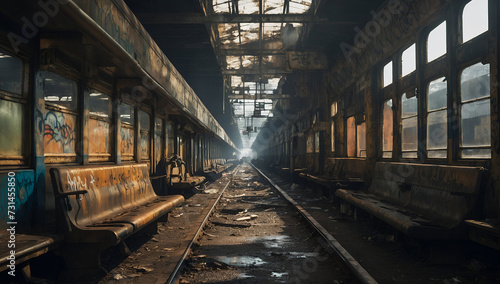 abandoned train station