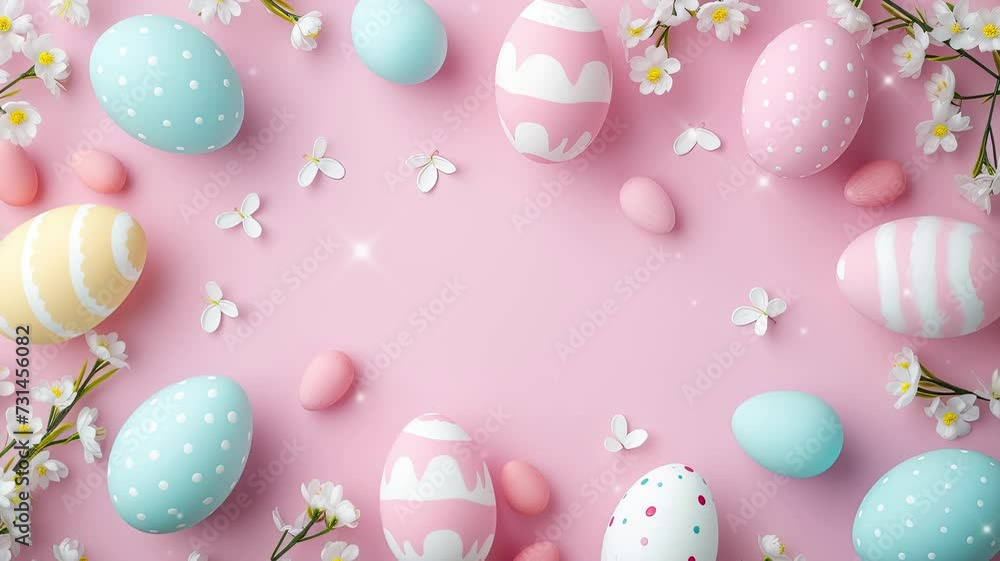 easter eggs frame background easter eggs frame background