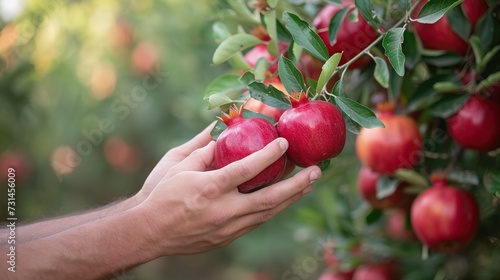 Organic pomegranates from farm-grown trees