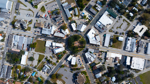 Aerial view of downtown Sebring, Florida, USA.  photo