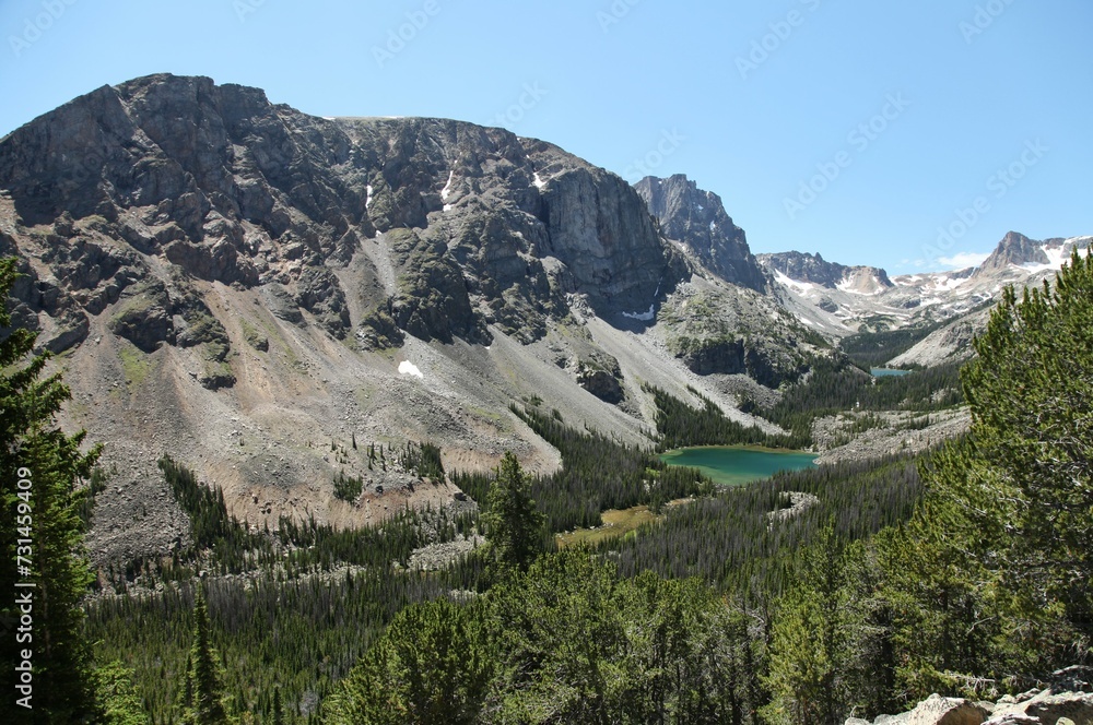 Rock Lakes in Beartooth Mountains, Montana