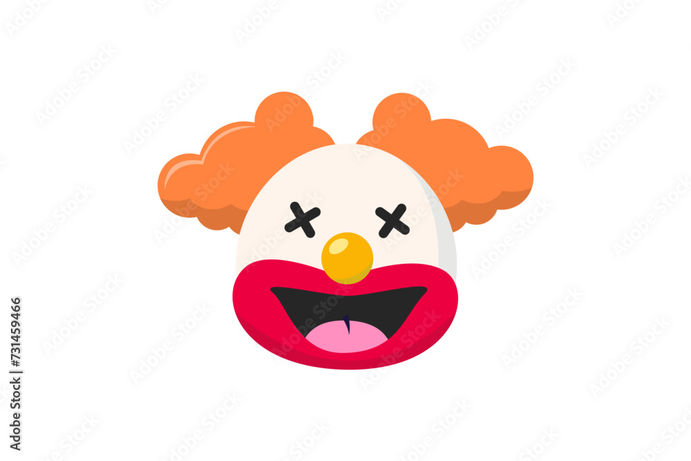 Cute Clown Funny and Weird Sticker Cute Clown Funny and Weird Sticker