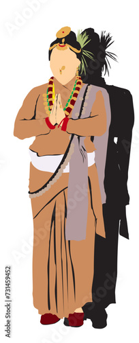 nepali women in traditional dress