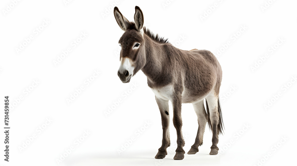 Fototapeta premium A contented donkey with a gentle gaze