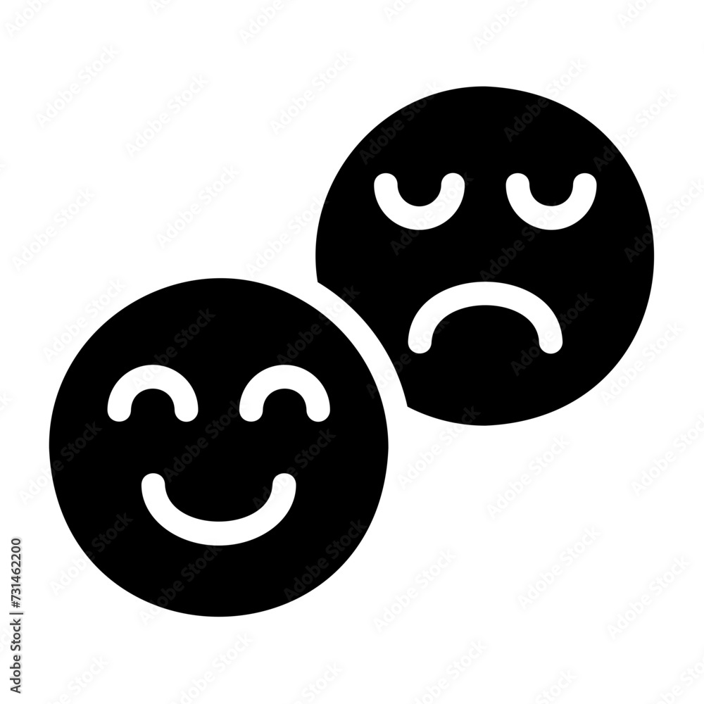 Obraz premium emoticon glyph icon