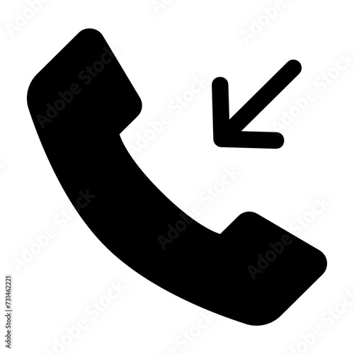 incoming call glyph icon