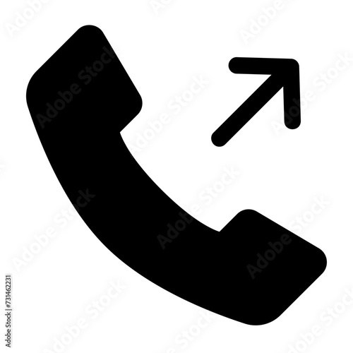 outgoing call glyph icon