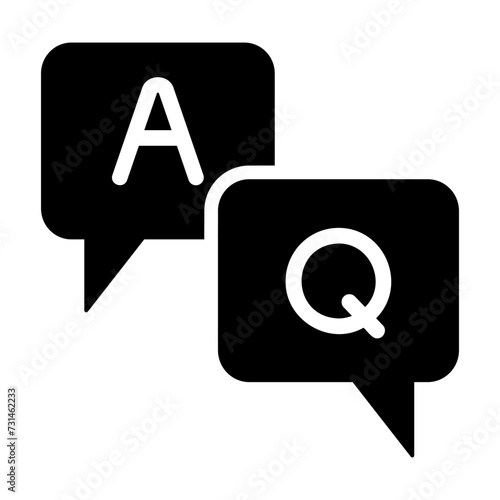 qa glyph icon