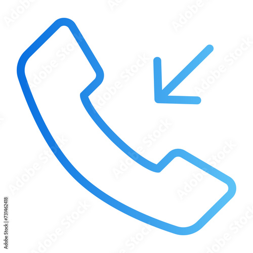 incoming call gradient icon