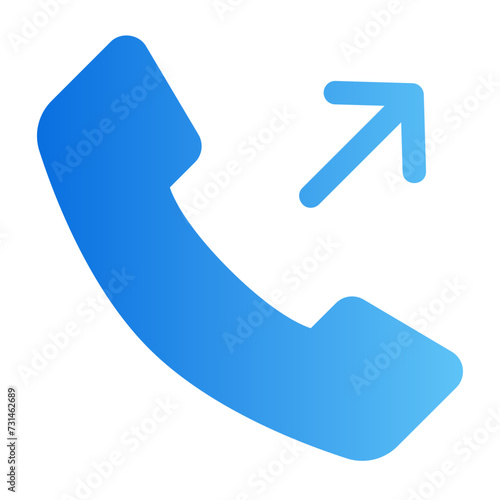 outgoing call gradient icon