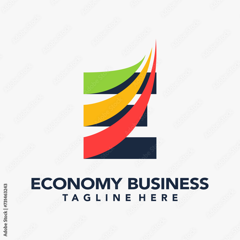 Fototapeta premium Letter E for economy logo design
