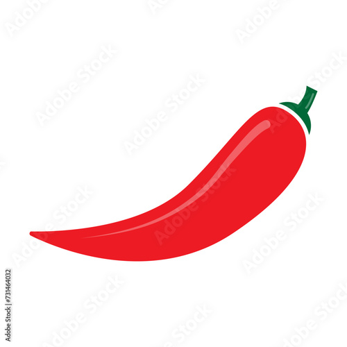 Red hot chili peper vector isolate on white background for graphic design, logo, web site, social media, mobile app, ui illustration