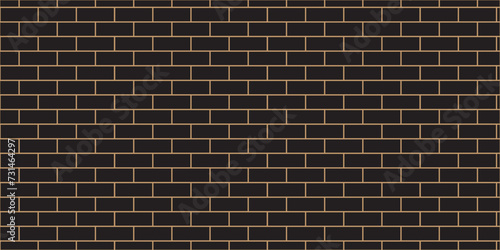 Dark black brick wall cement background. old block stone construction abstract concrete seamless brickwork background.